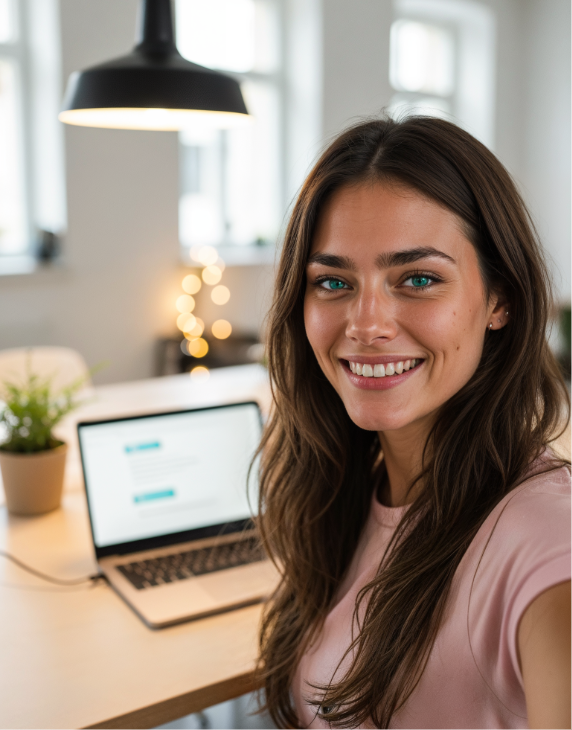 AI salesperson working at a smart AI sales site