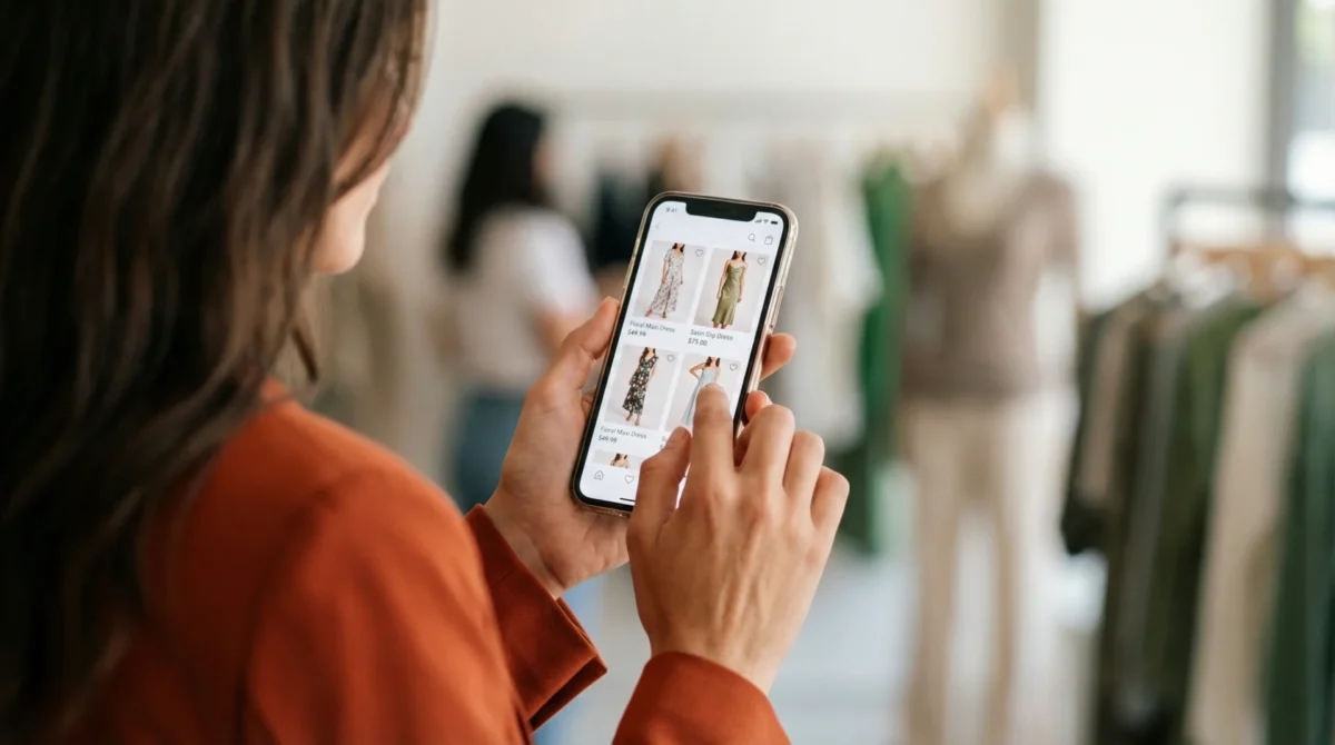 Person browsing the BIKY.ai conversational catalog