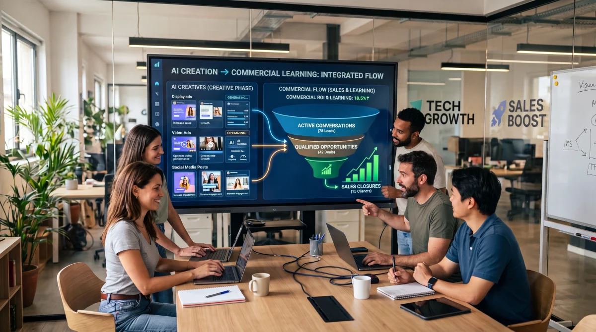 Sales generate signals that can feed back into campaigns to improve audiences, remarketing, and AI powered advertising investment decisions.