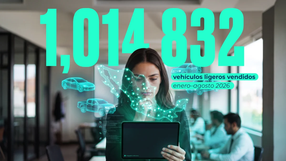 México registra 1,014,832 vehículos ligeros vendidos de enero a agosto de 2026, reflejando la evolución del mercado automotriz mexicano