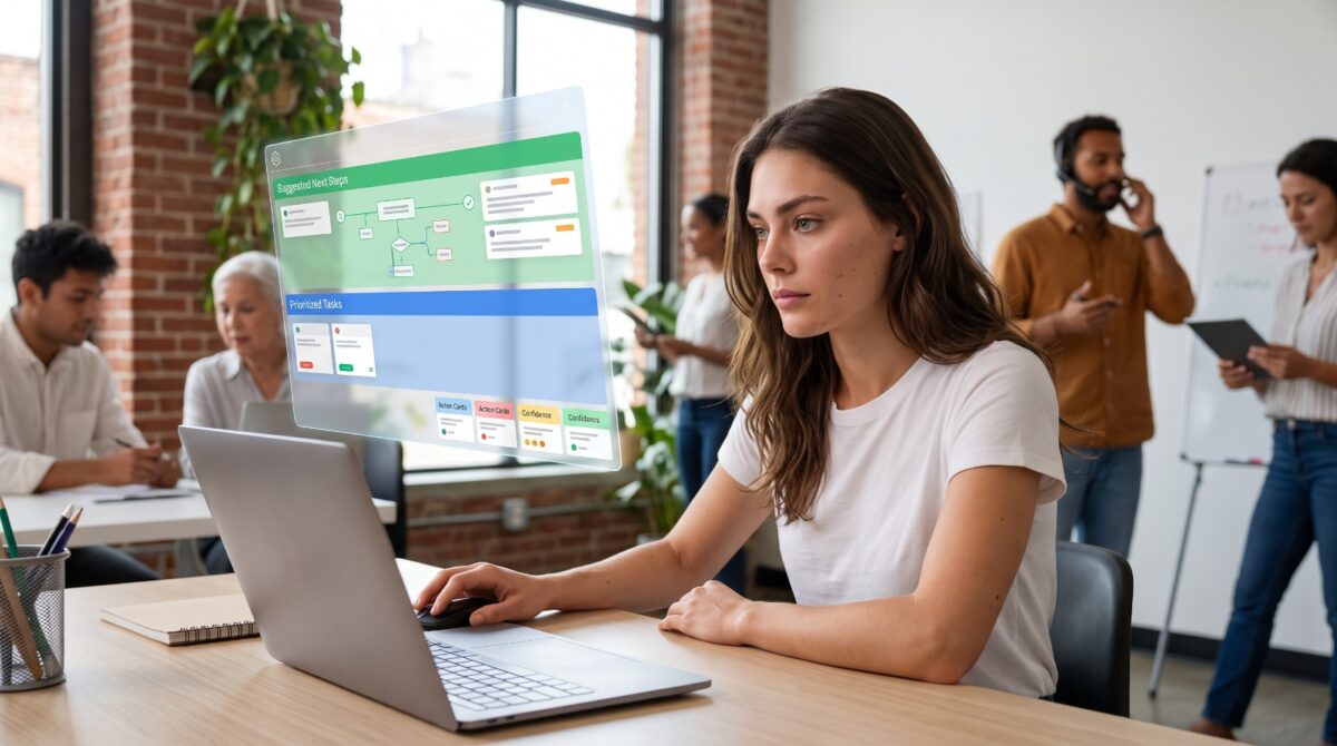 Visualize how defining the next step keeps every opportunity moving and prevents leads from losing commercial continuity.
