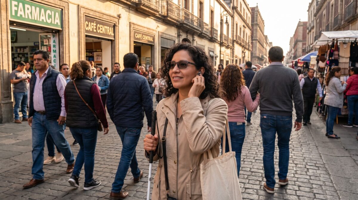 Las aplicaciones de asistencia visual con IA pueden leer etiquetas, describir fotografías y ayudar a reconocer objetos mediante audio.
