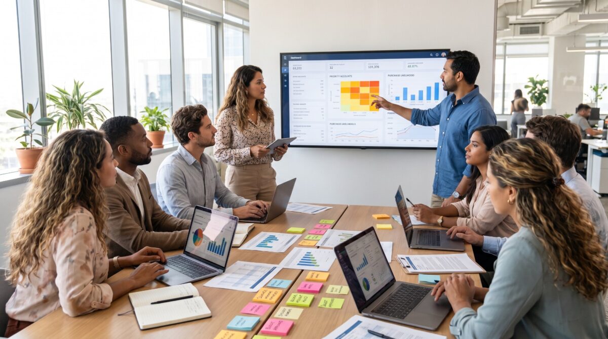 Analizar datos comerciales ayuda a priorizar oportunidades, optimizar recursos y concentrar los esfuerzos de ventas en clientes con potencial de compra.