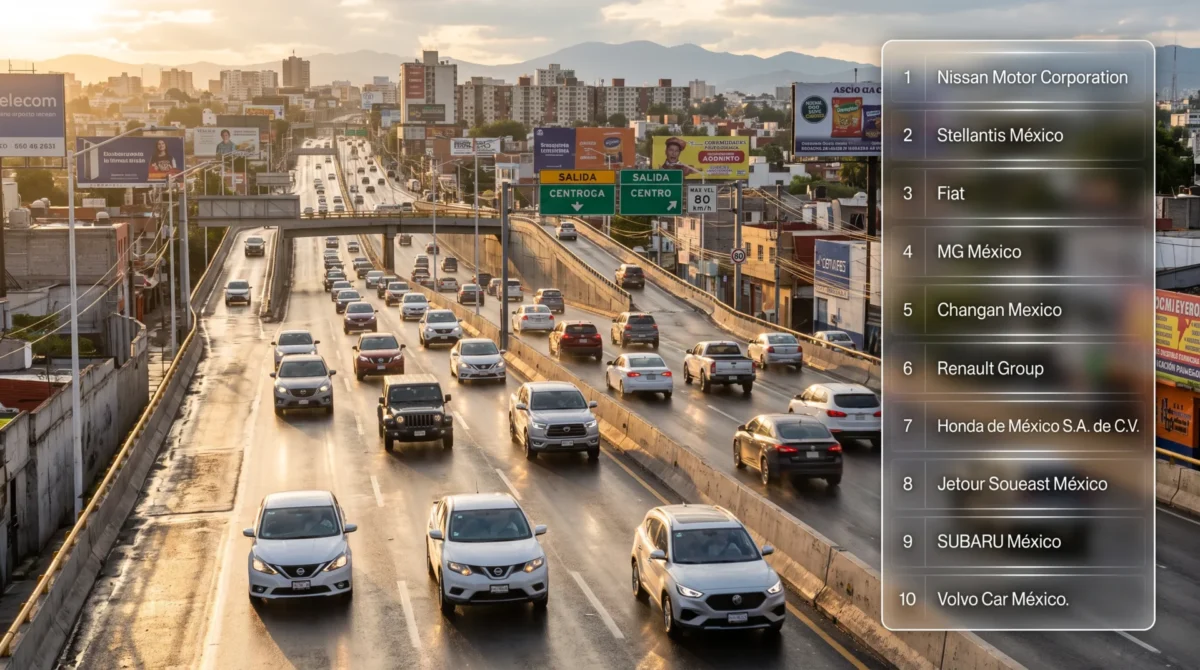 Conoce las 10 marcas destacadas como ganadoras en el mercado automotriz mexicano durante septiembre de 2026 y observa cómo se movió la competencia.